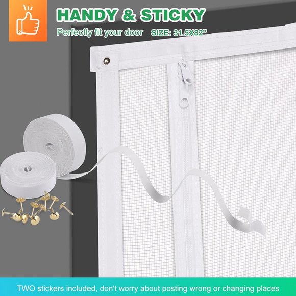 NEW Reinforced White Heavy Duty Screen Door Addition for Pets, Bugs & Children - Picture 8 of 9
